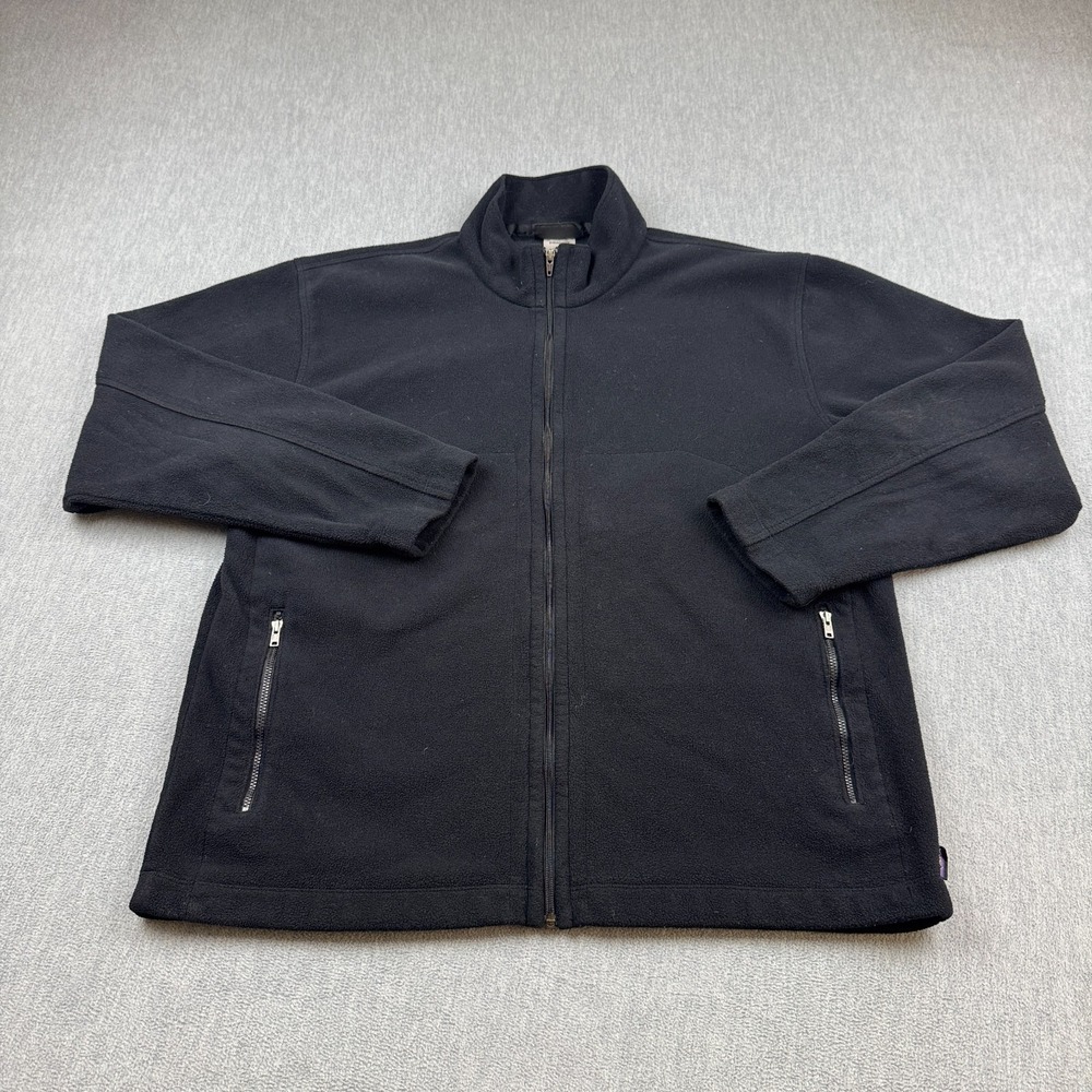 Patagonia Jacket Men Large Black Micro Synchilla Fleece Full Zip Outdoor 26511
